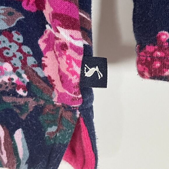 JOULES 1/4 Zip Sweatshirt Floral Little Girl size 7-8 Outdoors Layers - Picture 3 of 13